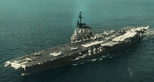 USS Franklin D. Roosevelt (CVA-42) with Carrier Air Group (CVG) 1, circa 1962.