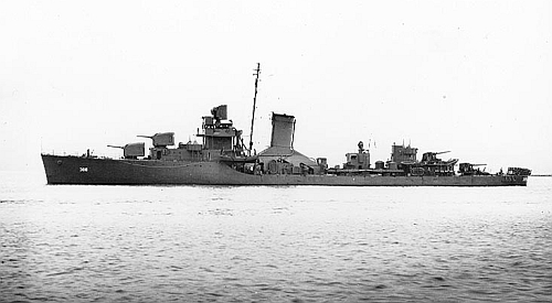 USS Helm (DD-388) Off the Mare Island Navy Yard, California, 26 February 1942.