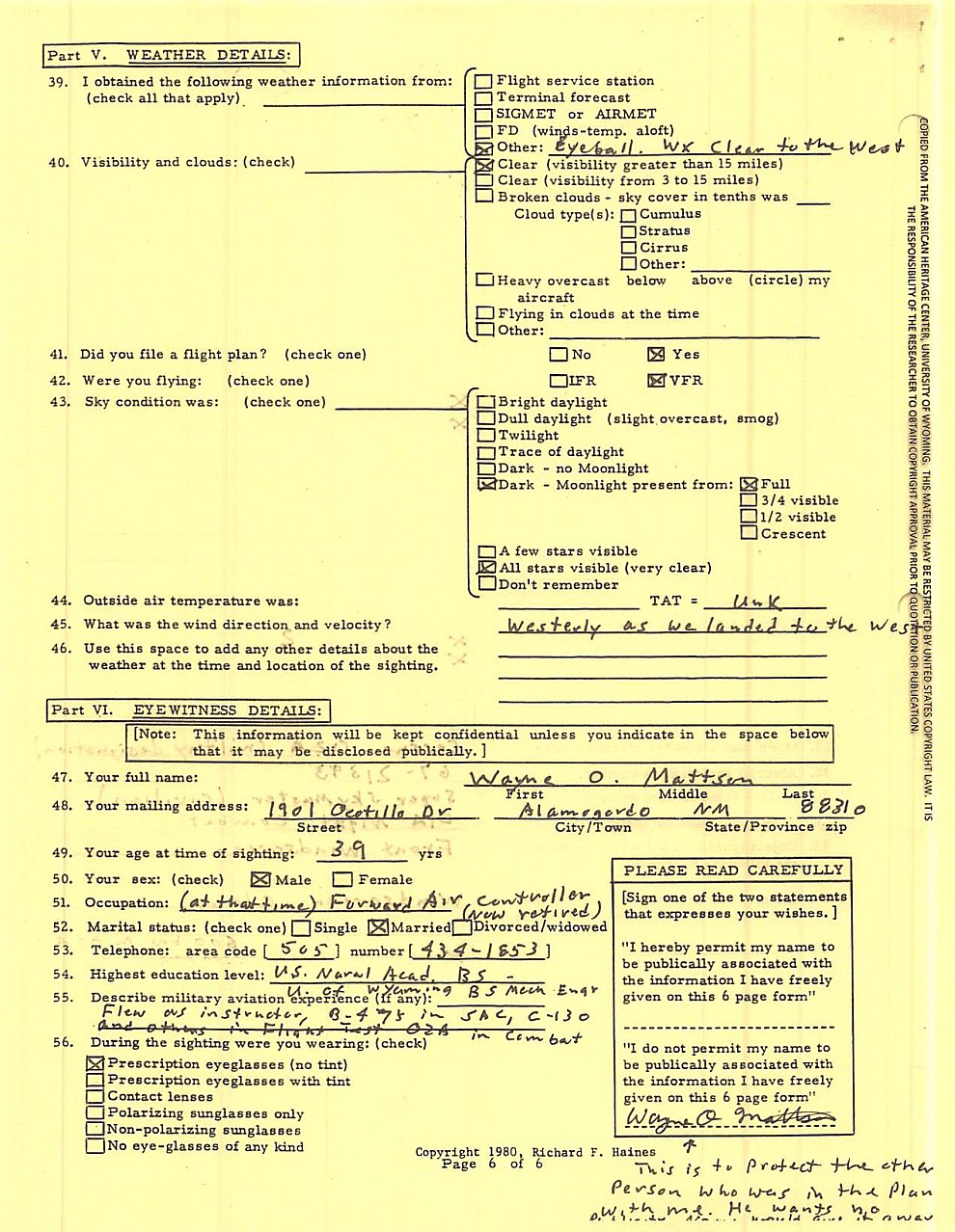 1969 Thailand UFO Report Mattson 7